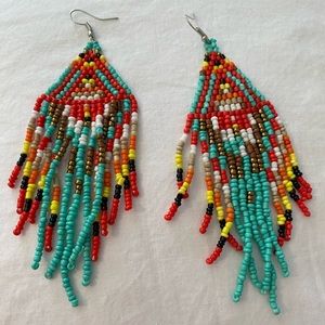 Multicolor Seed bead earrings